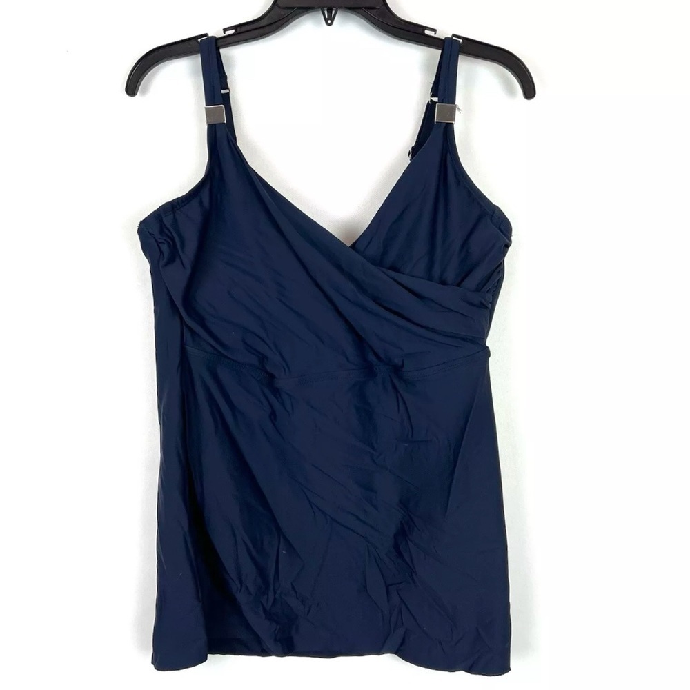 Miraclesuit Women’s Blue Underwire Tankini Top Size 38DD